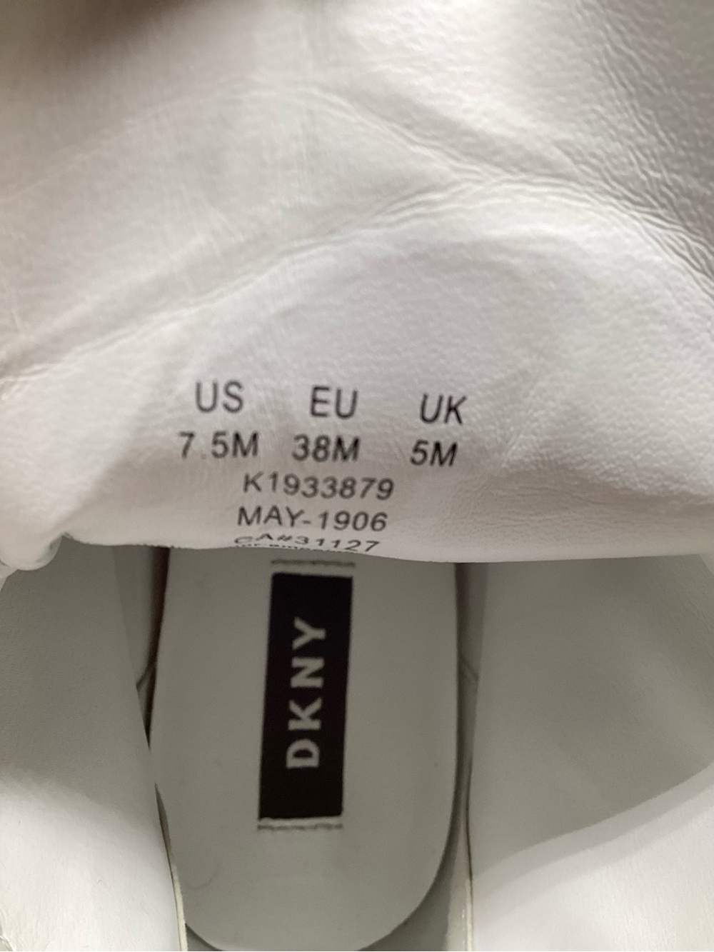 DKNY White Wedge Sneakers with Branded Strap Excellent Condition! Size 7.5 - Picture 10 of 10